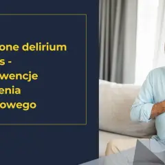 Starszy mężczyzna z bólem w klatce piersiowej, symbolizujący konsekwencje nieleczonego delirium tremens.